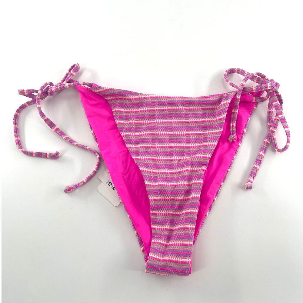 L*Space Electric Pique Stripe Lennox Bikini Bottom XL - Picture 2 of 9